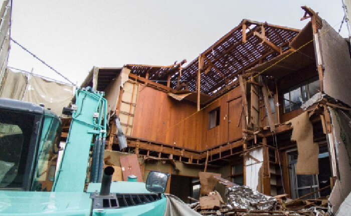 空き家の解体工事